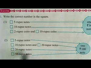 Coins & Notes - Exercise,Std.4
