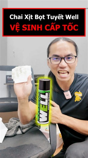 Chai Xịt Bọt Tuyết Well Vệ Sinh Siêu Nhanh anh em nào đi tour mà hay bận giáp và nón thì đây là cứu tinh cho các bạn khi chưa kịp vệ sinh sau khi đi tour về.Không những vệ sinh được giáp nón hôm nay tui review vệ sinh ghế của tui đang ngồi luôn nha các bạn.Các bạn có nhu cầu mua sản phẩm này liên hệ trực tiếp với shop nha. ___________________________ Anh em có nhu cầu thì liên hệ trực tiếp cho tui nha: - Hotline/ZL: 0965.997.031 - Địa chỉ: 88 Tân Mỹ, Phường Tân Thuận Tây, Quận 7 ( Maps: https://