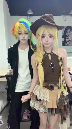 Cosplaying as Rainbow Dash and Applejack: A Colorful Experience