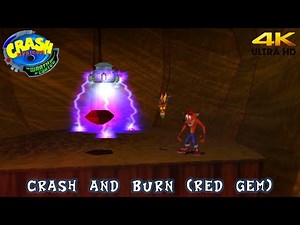 Crash Bandicoot The Wrath of Cortex 'Crash and Burn' (Red Gem) Walkthrough (4K)