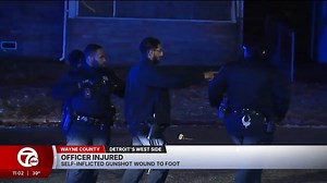 Detroit police officer accidentally shoots himself in the foot on city's west side