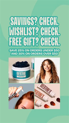 Black Friday is ON. ✔️ 25% off orders $50 & under ✔️ 30% off orders over $50 Load up your cart while it lasts. 🖤 | oVertone