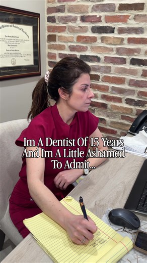 Im a dentist of 15 years and Im a little ashamed to admit ….. 1. There are days I cringe going into the office. Seeing people at their lowest, in pain, anxious, scared… it starts to weigh on you more than people realize. 2. It’s mentally draining to care more about someone’s teeth than they do. We warn them, they don’t listen, and when it goes wrong, somehow it’s still our fault. 3. I’ve spent years learning how to not let people with zero dental training tell me how to do my job. 4. I’m hyper a