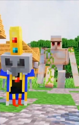 Minecraft Arch-lliager,pillager vs geochem,villager; music