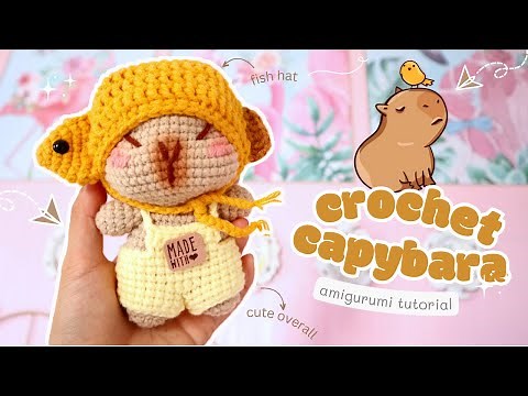 ʕ⁠´⁠•⁠ᴥ⁠•⁠`⁠ʔ Crochet Capybara Amigurumi | Free Pattern and Tutorial | How to Crochet Capybara