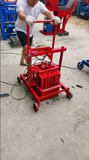 Small mobile concrete block machine egg laying hollow block machine #blockmakingmachinefactory