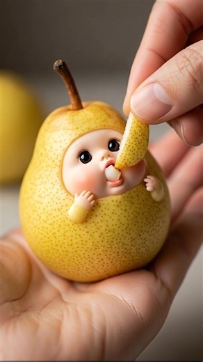 Eating Pear 🍐 #eatingpear #ai #foryou #viralvideo #trending