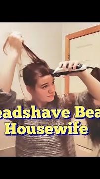 Self Headshave Beautiful Housewife