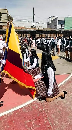 Students Celebrate with Colorful Flag Performance