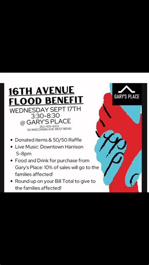 2.1K views · 12 reactions | Mark your calendar for September 17 and come help the forgotten families on 16th Avenue in West Bend, Wi who lost their homes, vehicles, family photos and more after 4-feet of sewage backed up in their homes during recent rains. | Washington County Insider | Facebook