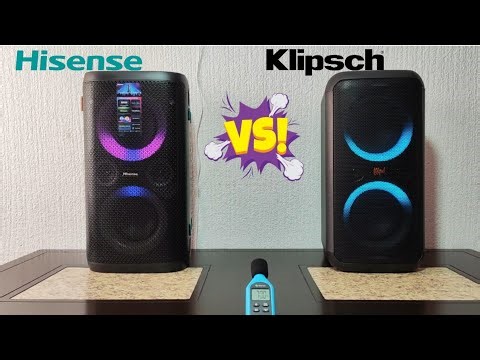 KLIPSCH GIG XXL VS HISENSE PARTY ROCKER ONE.
