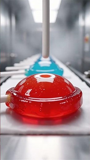 How Lollipops Are Made 🍭 | Satisfying Candy Factory Process #Shorts