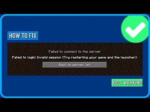 How to Fix Minecraft Failed to Connect to the Server Failed to Login Invalid Session (2024)