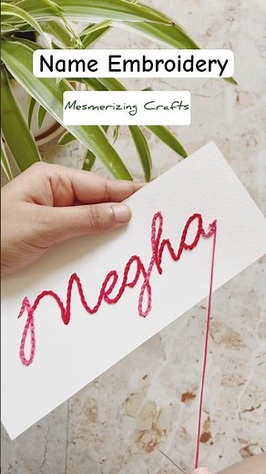 Name Embroidery #diy #embroidery #embroiderydesign #embroiderytutorial #embroiderystitches
