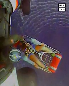 A scary moment 😨 These boaters were rescued by the Coast Guard off the coast of Tampa Bay after their boat was struck by lightning | NowThis