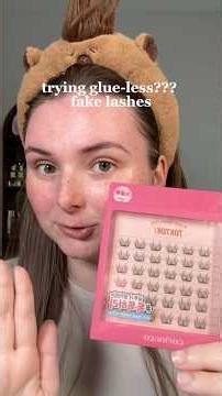 Trying No-Glue Fake Lashes 😳 #kbeauty #beautyreview #falselashes