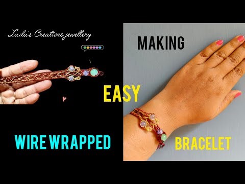 How to make a beautiful bracelet with twisted wire #wirewrapping #braceletmaking #forbeginners