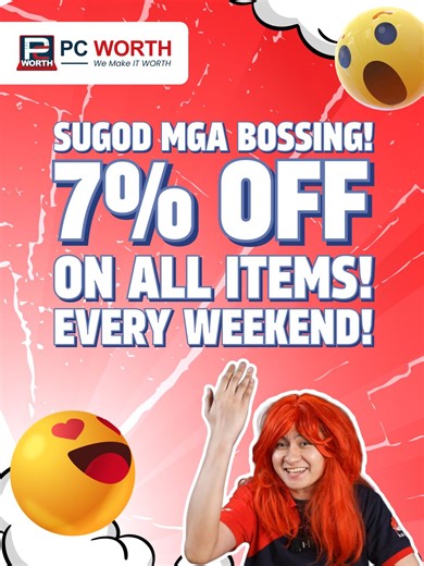 6? 7? 6?...7% OFF NA PROMO?! 🔥 Gusto mo ba mag-pabuild or mag-upgrade ng may discount? No worries mga bossing! We got you! Dito sa PC WORTH Mayroon 7% OFF sa LAHAT NG ITEMS! Hanggat sa maubos to mga bossing 😎 Ano pa inaantay niyo mga bossing? Visit na sa pcworth.com o pumunta na kayo sa pinakamalapit na PC Worth branch sainyo! #PCWorth #KachiApproved #WorthIt