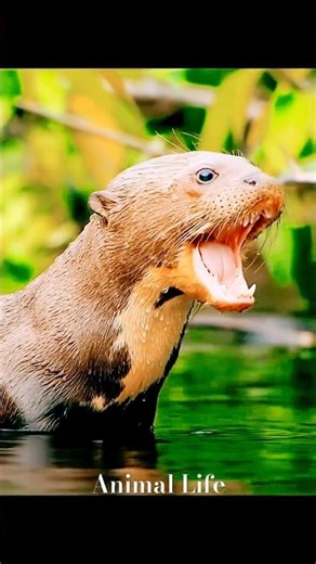 Giant Otter’s🦦pups😳||wildlife#nature#shorts#ytshorts#4knature #viral#trending