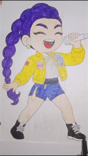 Rumi Kpop Demon Hunters Coloring pages #kpopdemonhunters #huntrix #sajaboys #sodapop