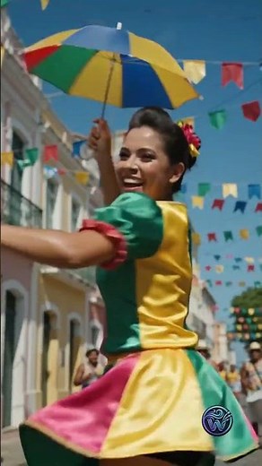 Frevo 🇧🇷 Brazil's Umbrella Carnival Dance #shorts #frevo #brazil #brazilianmusic #carnival