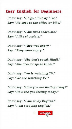 Daily English Grammar Practice for Beginners (Set 57)