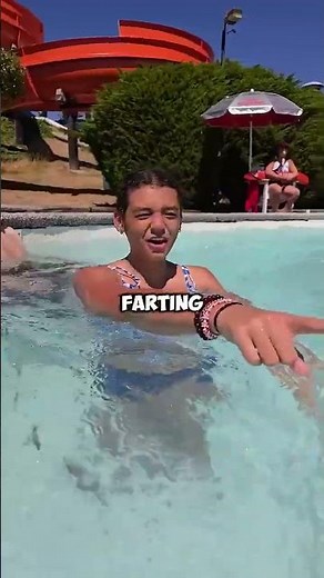 He was farting in the pool
