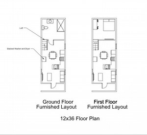 Modern Loft Floor Plan: 1 Bed, 1 Bath (PDF   Autocad File) - Etsy