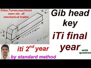 How to draw Gib Head key in isometric