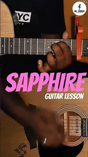 SAPPHIRE GUITAR LESSON for Beginners #shorts #guitartutorial #guitarlesson #edsheeran #sapphire