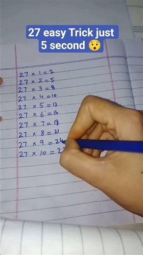 27 easy Trick 😯 #easylearning #mathstricks #easymath #mathematics