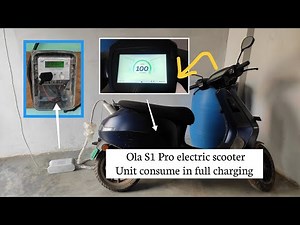 How many units of electricity does it take to fully charge the Ola S1 Pro Scooter? Live test
