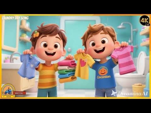 🧺🎶 Laundry Day Song for Kids | Fun Washing Machine Dance & Clean Clothes Song 👕✨