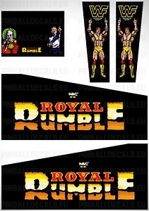 WWF Royal Rumble - Pinball Cabinet Decals Set