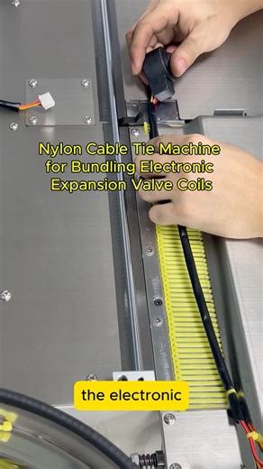 Nylon Cable Tie Machine for Bundling Electronic Expansion Valve Coils#factory #machine