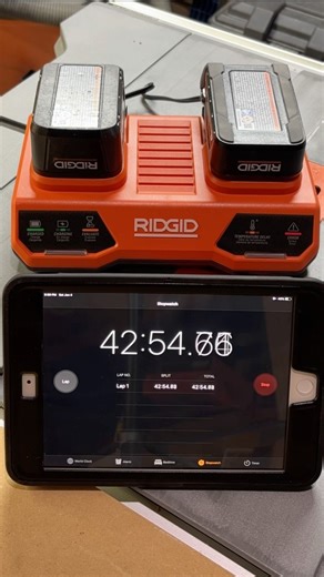RIDGID Power Tools | Get back to your job quicker with 2X faster charging. Watch the 18V Dual-Port Simultaneous Charger be put to the test charging two 4.0Ah... | Instagram
