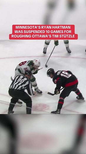 Ryan Hartman Suspended 10 Games for Roughing in NHL