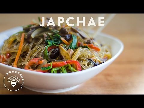 Korean JapChae Recipe (Glass Noodle 잡채) | HONEYSUCKLE