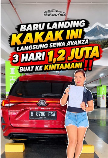 BARU LANDING KAKAK INI LANGSUNG SEWA AVANZA 3 HARU 1,2 JUTA BUAT KE KINTAMANI‼️ TOYOTA AVANZA G 6 SEATS (Selfdrive) • 24 Hours / IDR 400,000 GOOD CAR & CLEAN✅ DELIVERY & PICK UP✅ Contact us : 62-821-3466-510 #sewaavanzabali #sewavelozbali #sewamobilbali #rentalmobilbali #bestrentbali