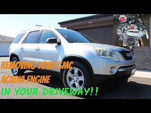 GMC Acadia 3.6 V6 engine removal through the top in your driveway overview/ NOT nut and bolt
