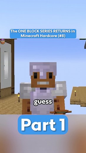 the one block series returns in minecraft hardcore #minecraft #hardcore #letsplay #fyp