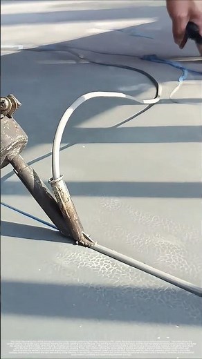 PVC plastic flooring hot-melt welding process