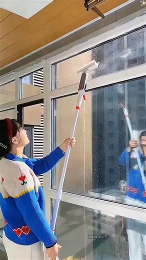 Clean high windows—safely, streak-free, and without stepping outside! 🪟✨Our 2-in-1 high-rise window cleaner brings professional results to your fingertips:🧽 Sponge scraper in one – loosen grime and squeegee in a single pass 💪 Adjustable pressure – gentle for dust, firm for stubborn buildup 🏢 Works on ANY window type – tilt-in, sliding, fixed… no problem! 💧 Fiber sponge lifts dirt with just water – no chemicals, no messCrystal-clear views. Zero climbing. Total peace of mind. ☁️🧼#HighRiseCle
