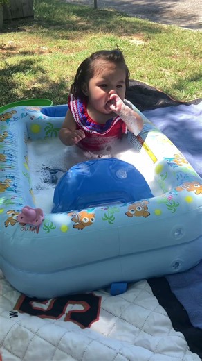 #DreamTrackAI Granddaughter Alaina-May visits with grandparents her dads a marine
