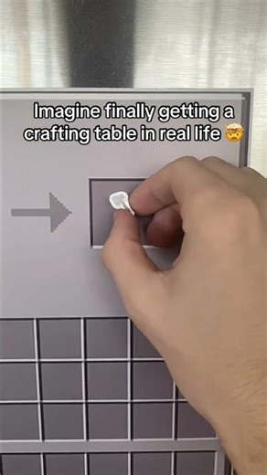 I finally got a Minecraft crafting table irl 😌🙏 #minecraft #crafting #table #nostalgia #irl #usa