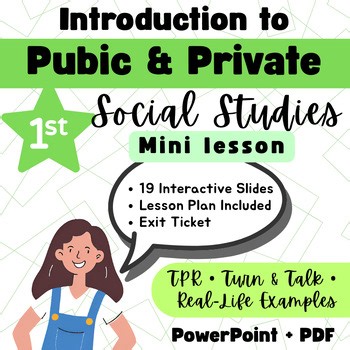 Public vs. Private Introduction | Social Studies MINI LESSON PACK First Grade