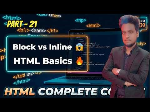 Block vs Inline Elements in HTML (Hindi) | Complete Explanation with Examples