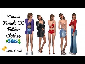 Sims 4 Female clothes cc folder Tops, Bottoms, Sets, Dresses