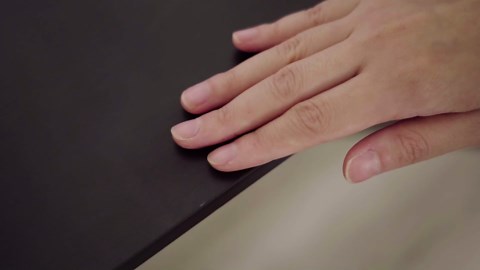 Topeakmart Modern Computer Desk, 47 inch Home Office Computer Desk, Study Writing PC Table Workstation with Drawers and Printer Shelf for Small Spaces, Home Office Furniture