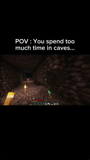 Calvin being alone in the caves... #minecraft #shorts